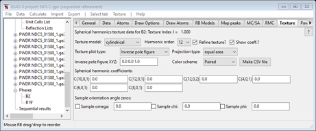 GSAS-II project: NiTi-C.gpx (sequential refinement)