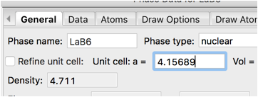 Set Cubic Lattice Constant