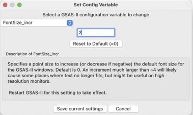 Setting the font size preference