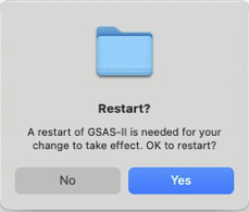 Set if GSAS-II should be restarted