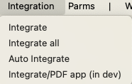 Integration Menu